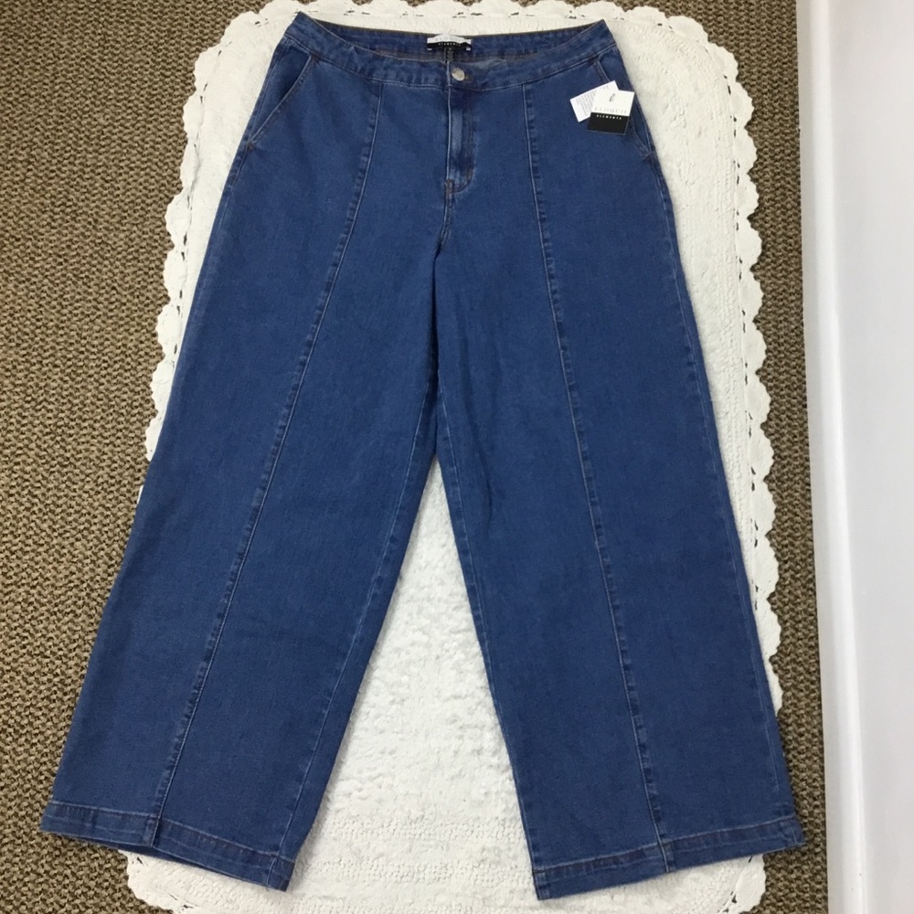NWT ELOQUII Elements Wide Leg SUPER Baggy Jeans 16